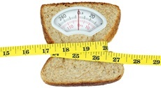Slice of Bread Turned Scales Wrapped With gauging Tape