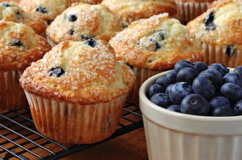Vegan Lemony Blueberry Muffins